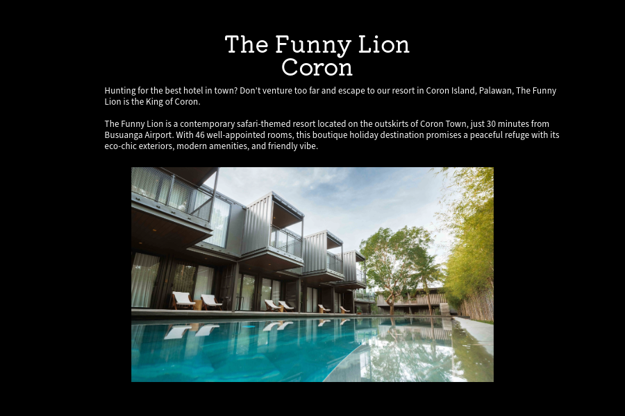 The Funny Lion Coron 1